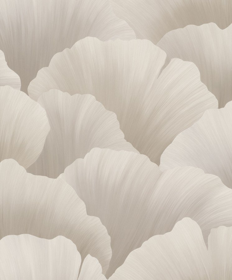 Sivo-bež flis tapeta s listovima, BZ3011, Belize, Grandeco | Ljepilo besplatno