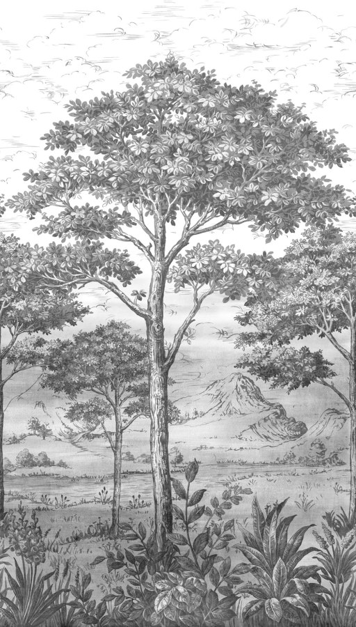 Flis fototapeta za zid, krajolik, drveće, A56702, One roll, one motif 2, Grandeco | Ljepilo besplatno - Grandeco