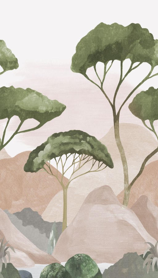 Flis fototapeta za zid, krajolik, drveće, A77401, One roll, one motif 2, Grandeco | Ljepilo besplatno