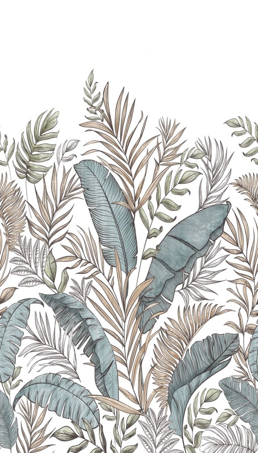 Flis fototapeta za zid, listovi, A73401, One roll, one motif 2, Grandeco | Ljepilo besplatno