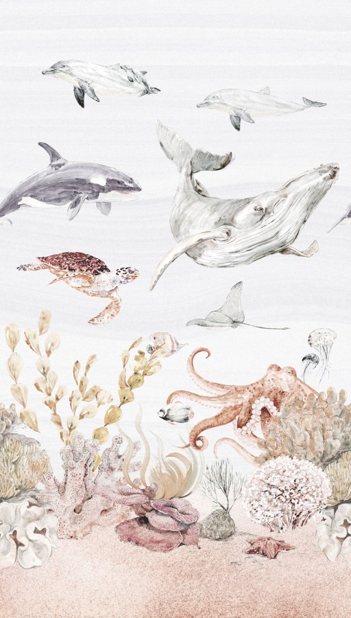 Flis fototapeta za zid, podvodni svijet, A71601, One roll, one motif 2, Grandeco | Ljepilo besplatno - Grandeco