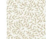 Flis tapeta za zid, bež, listovi, A79201, Inia, Grandeco | Ljepilo besplatno