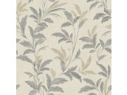 Flis tapeta za zid, sivo-bež, grančice, listovi, 198604, Grandeco | Ljepilo besplatno