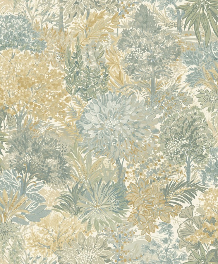 Flis tapeta za zid, sivo-zelena, drveće, A78603, Inia, Grandeco | Ljepilo besplatno