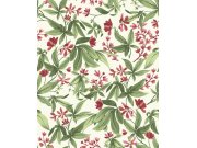 Flis tapeta za zid, zeleno-ružičasta, rascvjetane grančice, A80401, Inia, Grandeco | Ljepilo besplatno