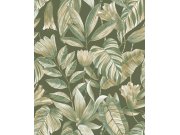 Zelena flis tapeta s cvijećem i listovima, BZ3106, Belize, Grandeco | Ljepilo besplatno Grandeco