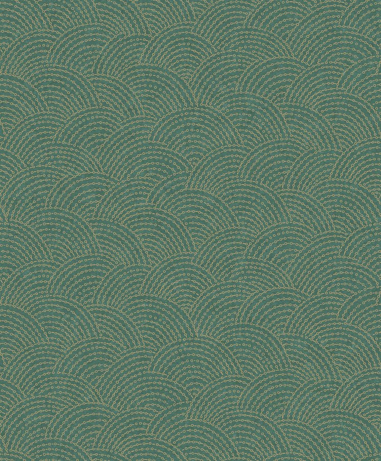 Zeleno-zlatna geometrijska flis tapeta za zid, BZ3306, Belize, Grandeco | Ljepilo besplatno - Grandeco