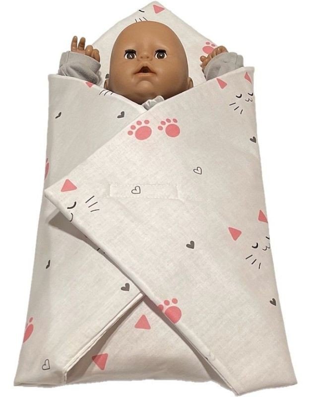 SDS Brza navlaka za lutke Kočičky bijela Pamuk, punjenje: Poliester, 1x 60x60 cm - **brzopreklopke**