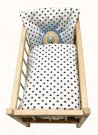 SDS Pokrivači za dječji krevetić za lutke Puntíky bijela Pamuk, punjenje: Poliester, 1x 38x44 cm / 28x20 cm Za panenke - **peřinky do POSTÝLKY** → **pernice u krevetiće**