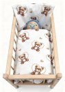 SDS Pokrivači za dječji krevetić za lutke Medvjedić u srcu bijela Pamuk, punjenje: Poliester, 1x 38x44 cm / 28x20 cm Za panenke - **peřinky do POSTÝLKY** → **pernice u krevetiće**