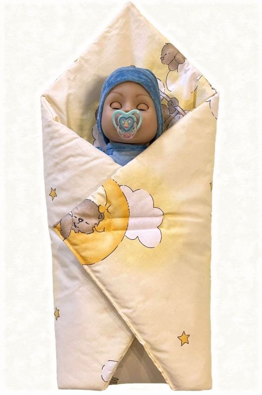 SDS Rychlozavinovačka pro panenky Medvídci na žebříku Krem Bavlna, výplň: Polyester, 1x 60x60 cm