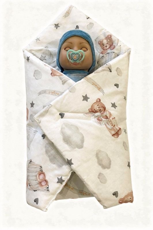 SDS Rychlozavinovačka pro panenky Spící medvídek Bavlna, výplň: Polyester, 1x 60x60 cm - **brzopreklopke**
