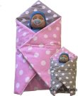 SDS Rychlozavinovačka pro panenky Puntíky růžová_Puntíky Siva Bavlna, výplň: Polyester, 1x 60x60 cm Za panenke - **brzopreklopke**