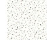 Bijela cvjetna flis tapeta za zid, 12331, Fiori Country, Parato | Ljepilo Gratis Parato by Cristiana Masi