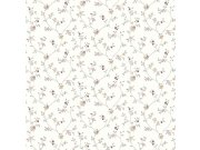 Bijela cvjetna flis tapeta za zid, 12332, Fiori Country, Parato | Ljepilo Gratis Parato by Cristiana Masi