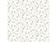 Bijela cvjetna flis tapeta za zid, 12333, Fiori Country, Parato | Ljepilo Gratis Parato by Cristiana Masi