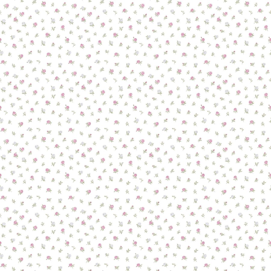 Bijela cvjetna flis tapeta za zid, 12336, Fiori Country, Parato | Ljepilo Gratis - Parato by Cristiana Masi