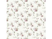 Bijela flis tapeta za zid s cvjetnim uzorkom, 12316, Fiori Country, Parato | Ljepilo Gratis Parato by Cristiana Masi