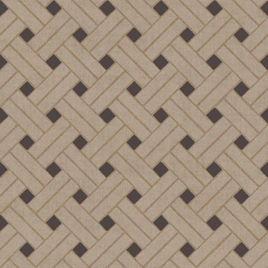 Geometrijska flis tapeta za zid, smeđe-crna, 32427, Vitalis, Parato by Cristiana Masi | Ljepilo Gratis