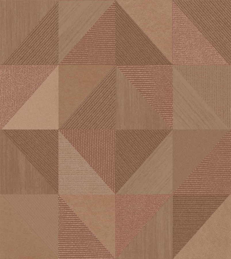 Geometrijska flis tapeta za zid, smeđe-crvena, 32418, Vitalis, Parato by Cristiana Masi | Ljepilo Gratis