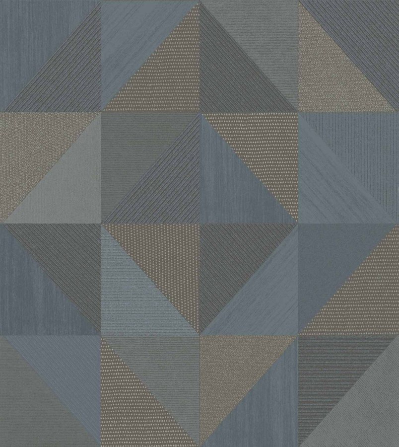 Geometrijska flis tapeta za zid, plavo-smeđa, 32417, Vitalis, Parato by Cristiana Masi | Ljepilo Gratis