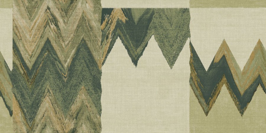 Geometrijska flis tapeta za zid, zelena, siva, imitacija tkanine, 6675, Metamorphosis, Parato by Cristiana Masi | Ljepilo Gratis