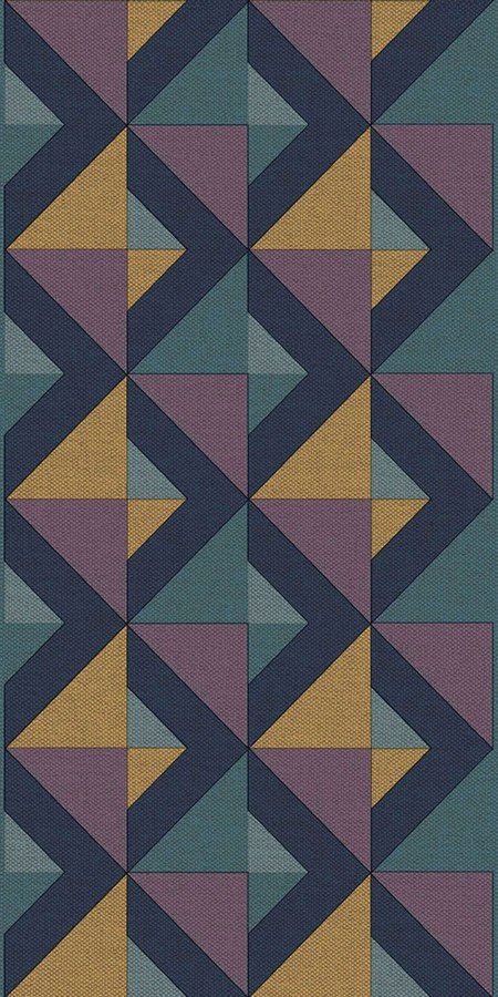 Geometrijska flis tapetna bordura za zid, ljubičasta, B39097, Arché, Cristiana Masi by Parato | Ljepilo Gratis