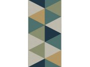 Geometrijska flis tapetna bordura za zid, plavo-zelena, B39095, Arché, Cristiana Masi by Parato | Ljepilo Gratis Parato by Cristiana Masi