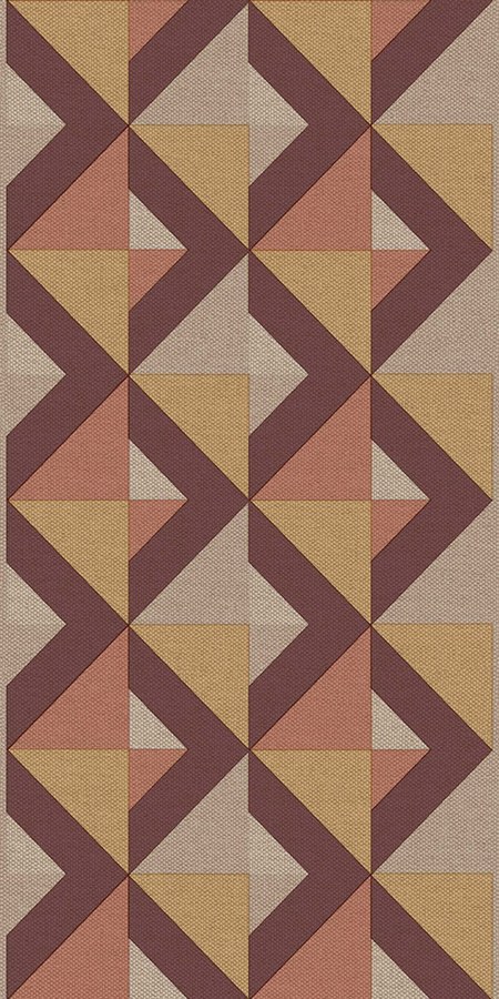 Geometrijska flis tapetna bordura za zid, bordo, B39098, Arché, Cristiana Masi by Parato | Ljepilo Gratis - Parato by Cristiana Masi