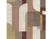 Smeđe-bež geometrijska flis tapeta za zid, 43828, Terra, Cristiana Masi by Parato | Ljepilo Gratis Parato by Cristiana Masi