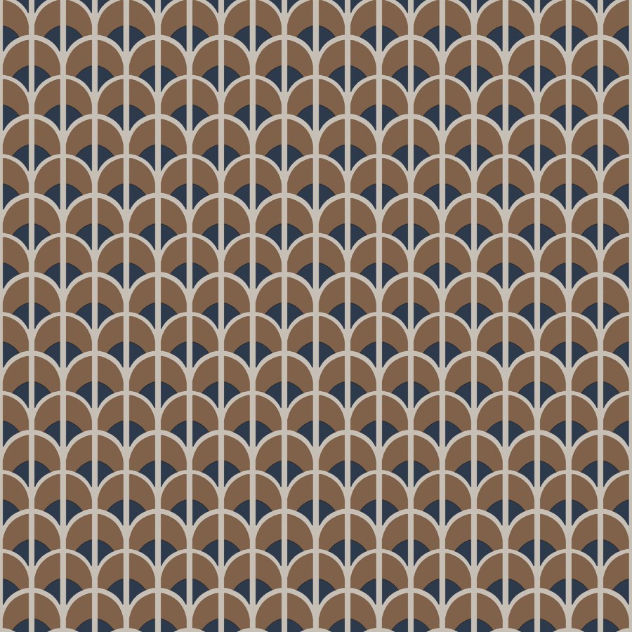 Smeđe-plava geometrijska flis tapeta za zid, 28869, Thema, Cristiana Masi by Parato | Ljepilo Gratis
