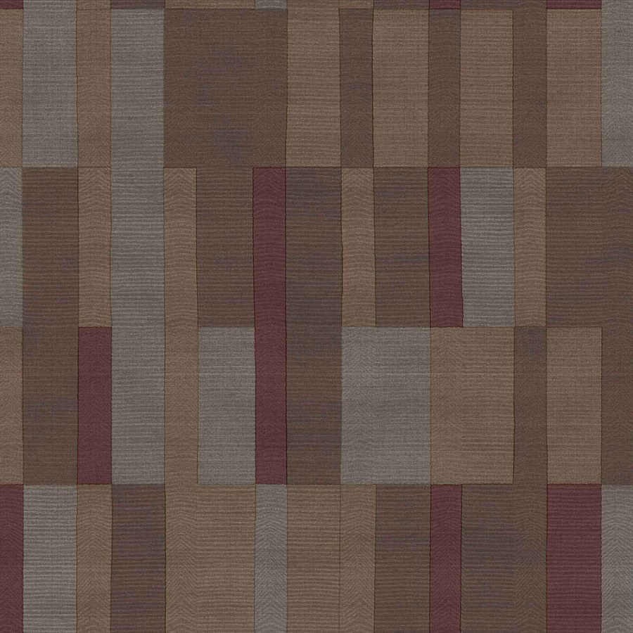 Smeđe-bordo geometrijska flis tapeta za zid, 43838, Terra, Cristiana Masi by Parato | Ljepilo Gratis
