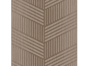 Smeđe-zlatna flis tapeta za zid, geometrijski uzorak, 24484, Textum, Cristiana Masi by Parato | Ljepilo Gratis