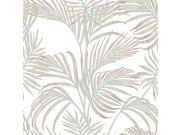 Luksuzna krem flis tapeta s palminim lišćem, 7736, Agora, Parato by Cristiana Masi | Ljepilo Gratis Parato by Cristiana Masi