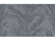 Luksuzna flis tapeta za zid, plava, lišće, imitacija dekorativne žbuke, 6607, Metamorphosis, Parato by Cristiana Masi | Ljepilo Gratis