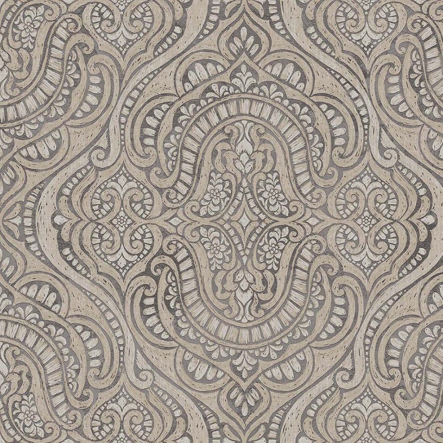 Luksuzna flis tapeta za zid, sivo-bež, dvorska, 42219, Aura, Cristiana Masi by Parato | Ljepilo Gratis