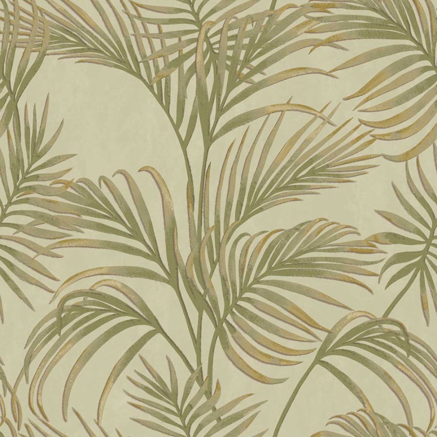 Luksuzna zelena flis tapeta s palminim lišćem, 7735, Agora, Parato by Cristiana Masi | Ljepilo Gratis - Parato by Cristiana Masi