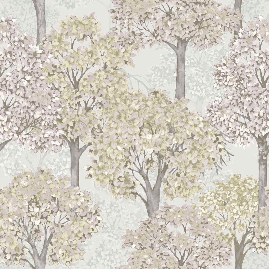 Siva flis tapeta za zid s motivom drveća, 12321, Fiori Country, Parato | Ljepilo Gratis - Parato by Cristiana Masi