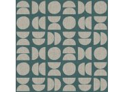 Tirkizna flis tapeta za zid, geometrijski uzorak, 30155, Energie, Cristiana Masi by Parato | Ljepilo Gratis
