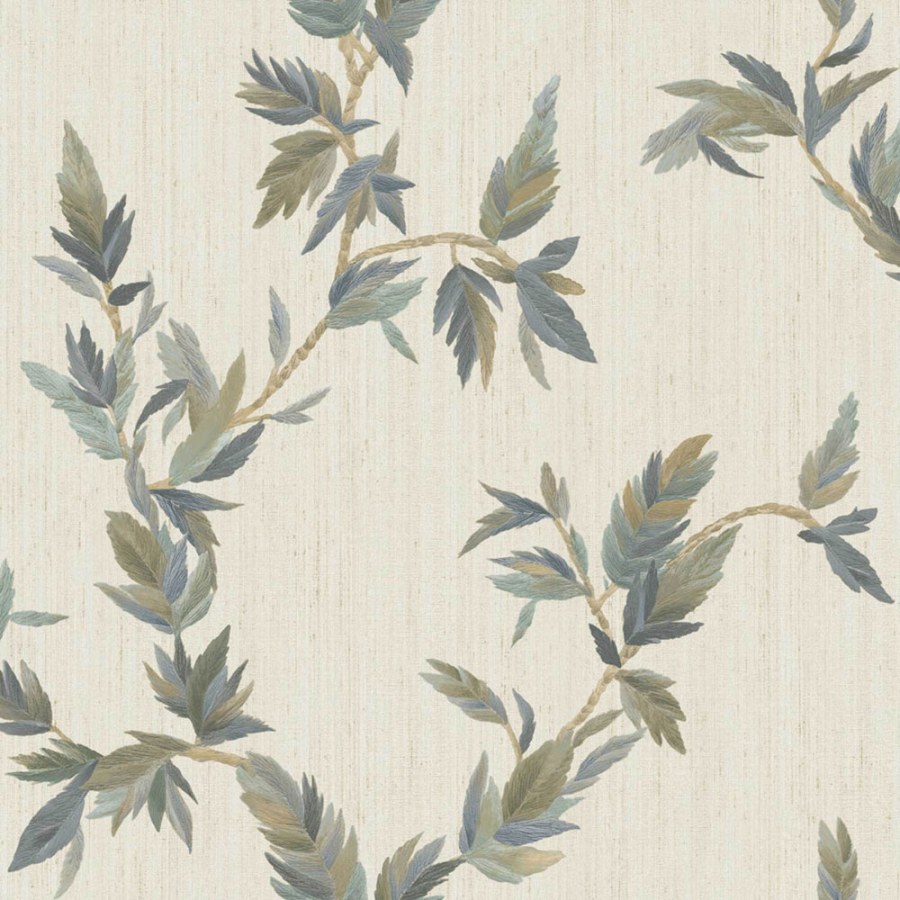 Flis tapeta za zid, bež-zeleno-plava, lišće, 35915, Ornamenta, Parato by Cristiana Masi | Ljepilo Gratis