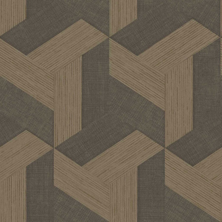 Flis tapeta za zid, geometrijska, smeđa, 27509, Sintesi, Cristiana Masi by Parato | Ljepilo Gratis - Parato by Cristiana Masi