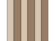 Flis tapeta za zid, smeđa, imitacija tkanine, pruge, 38469, Top Stripes, Parato by Cristiana Masi | Ljepilo Gratis Parato by Cristiana Masi