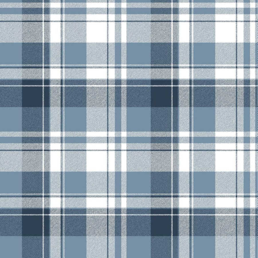 Flis tapeta za zid, plava, imitacija tartan tkanine, 8387, Blooming Garden 2, Parato by Cristiana Masi | Ljepilo Gratis