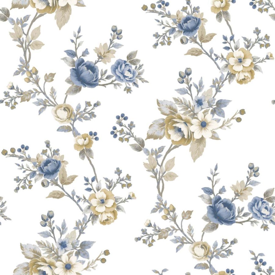 Flis tapeta za zid, plava, cvijeće, 8327, Blooming Garden 2, Parato by Cristiana Masi | Ljepilo Gratis