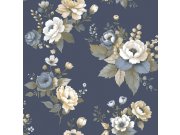 Flis tapeta za zid, plava, cvijeće, 8332, Blooming Garden 2, Parato by Cristiana Masi | Ljepilo Gratis Parato by Cristiana Masi