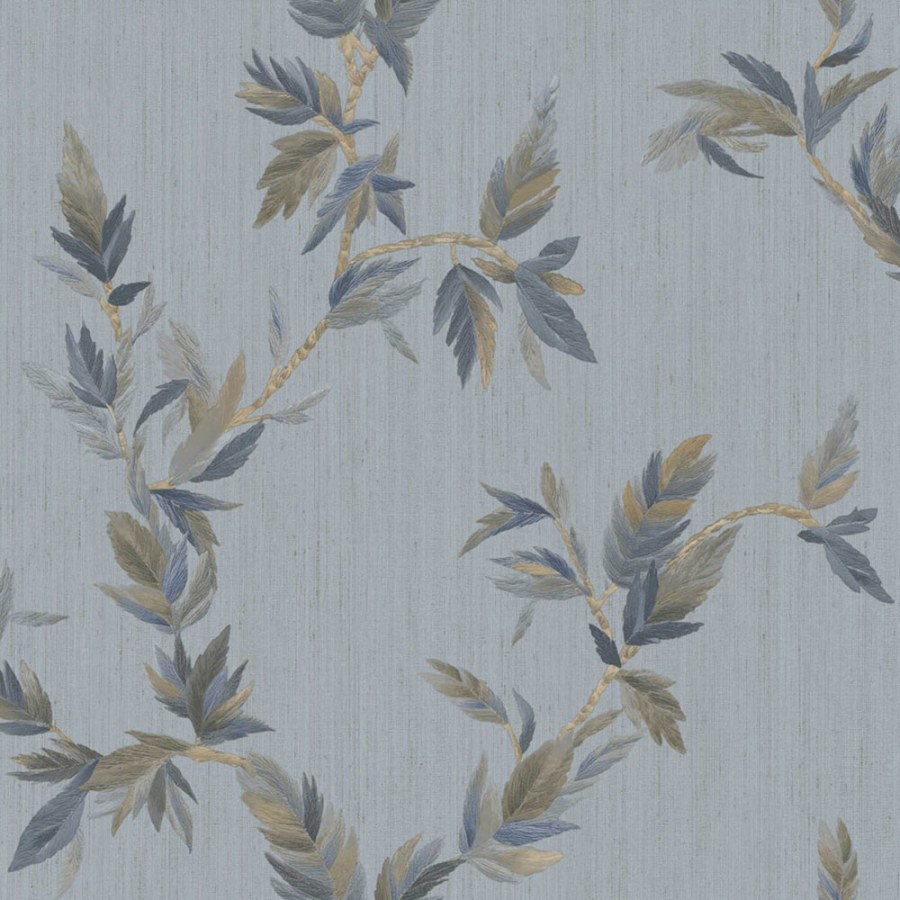 Flis tapeta za zid, plava, lišće, 35916, Ornamenta, Parato by Cristiana Masi | Ljepilo Gratis