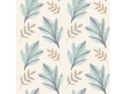 Flis tapeta za zid, plava, zlatna, lišće, 4415, Momi, Parato by Cristiana Masi | Ljepilo Gratis Parato by Cristiana Masi