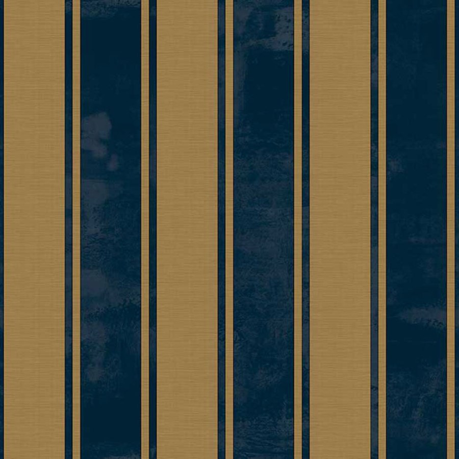 Flis tapeta za zid, plavo-zlatna, pruge, 23679, The Best Classic & Elegant, Cristiana Masi by Parato | Ljepilo Gratis - Parato by Cristiana Masi