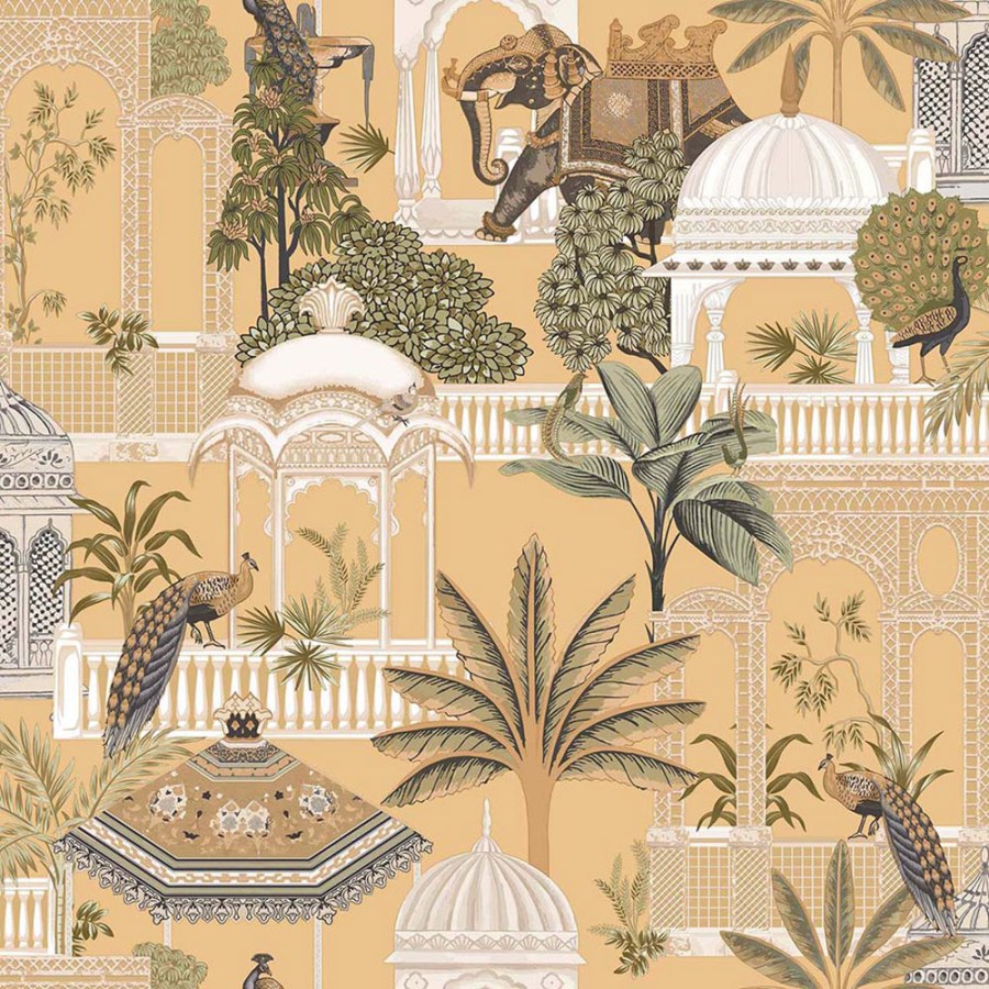 Flis tapeta za zid, oker, vrt, 15538, Botany House, Cristiana Masi by Parato | Ljepilo Gratis - Parato by Cristiana Masi