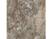 Flis tapeta za zid, siva, crna, biljke, lišće, 5821, Jaipur, Parato by Cristiana Masi | Ljepilo Gratis
